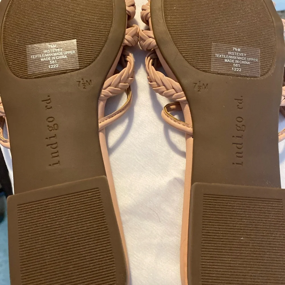 Indigo Peach Braided Sandals